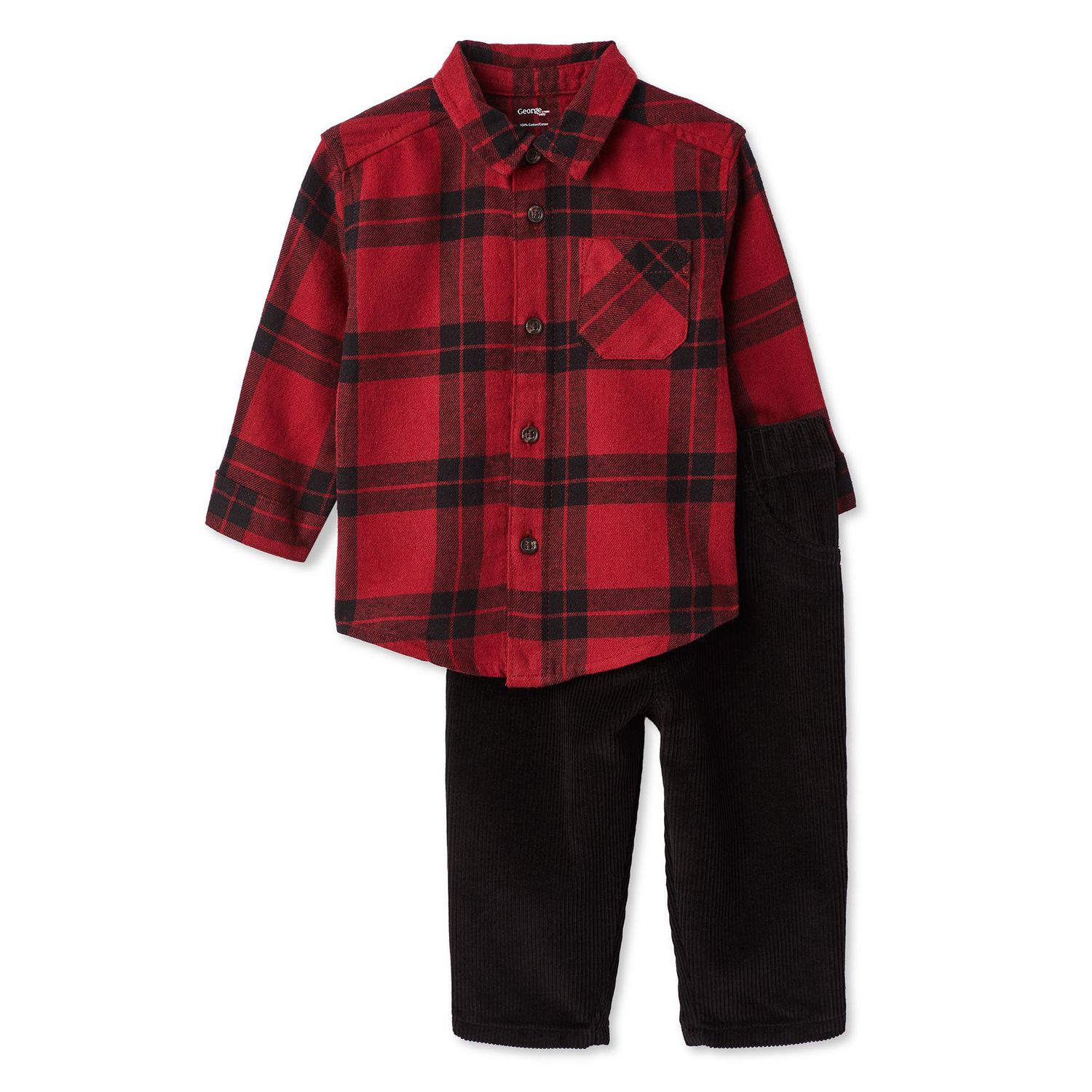 Ensemble 2 pièces avec chemise George pour bébés garçons