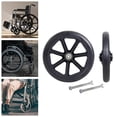 thumbnail image 3 of pitrice 2x Front Wheel 8inch Bearing Casters for Wheelchairs Rollators Walkers Black, 3 of 8