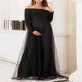 thumbnail image 2 of Robe en Tulle Chic avec Style hors Épaule pour les Femmes Enceintes, 2 of 6