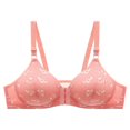 thumbnail image 2 of Women‘s Front  Side Buckle Lace Edge Without Steel Ring Movement Seamless Gathering Adjustment Yoga Sleep Large Bra, 2 of 7