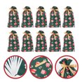 thumbnail image 2 of KAKOWELY 10PCS Xmas Ribbon Drawstring Bag Practical Xmas Candy Gift Bag Small Gift Pouch,9.06"X5.91"X0.02", 2 of 4