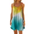 thumbnail image 1 of Kcodviy Robe de Plage pour Femme Robe Bikini à Boutons devant Tenue de Plage Couvre-Maillots Décontractée Vacances Robe Grande Taille pour Femme Décontractée Courte d'Été à Col Licou, 1 of 4