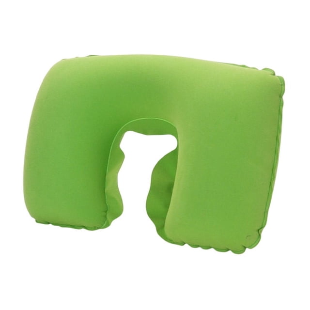 XZNGL Inflatable U Shaped Neck Pillow PVC Flocked Travel Cervical Support Cushion for Aviation Camping Outdoor Home Office Use
