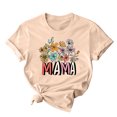 thumbnail image 2 of Meichang Mama Chemises pour Femmes Rétro à Fleurs Mama à Lettres Imprimées T-Shirt Fête des Mères Manches Courtes Col Rond T-Shirt Graphique Maman T-Shirt Décontracté Hauts, 2 of 7