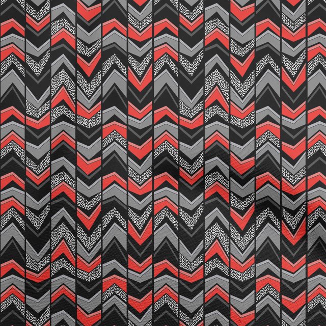 oneOone Cotton Poplin Red Fabric Geometric Craft Projects Decor Fabric Printed By The Yard 56 Inch Wide