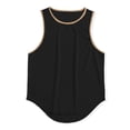 thumbnail image 4 of Yuyuzo Sleeveless Shirts for Men Round Neck Workout Tank Tops Solid Color T Shirts Loose Fitted Tees, 4 of 6