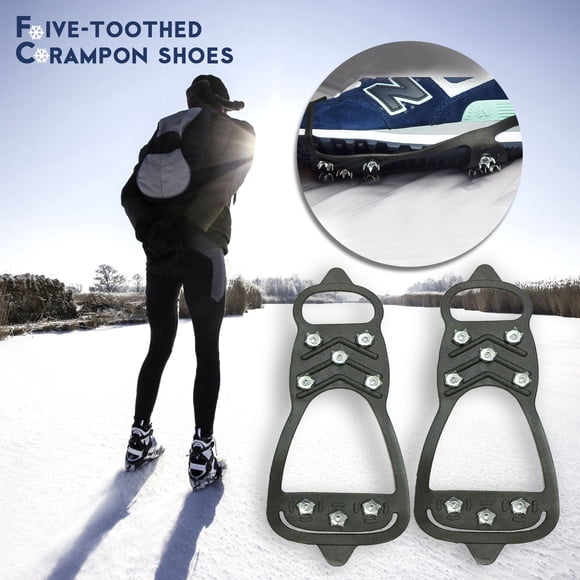WIFKLSIIPG 8 Studs Anti-Skid Shoe Spikes Crampon Anti-Ice on Shoes