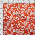 thumbnail image 2 of oneOone Cotton Poplin Orange Fabric Joker & Poker Text Craft Projects Decor Fabric Printed By The Yard 56 Inch Wide, 2 of 4