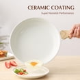 thumbnail image 2 of SENSARTE Nonstick Ceramic Frying Pan Skillet with Lid, 12.5 Inch Omelet Pan, Healthy Non Toxic Chefs Pan, Induction Compatible Egg Pan with Heat Resistant Handle, Free of, 2 of 8