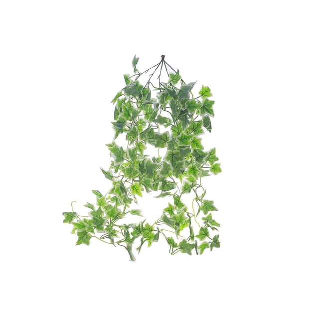 Ivy Hanging Bush with cascading artificial green ivy leaves on slender brown stems, measuring 8 by 6 by 40 inches, suitable for home décor, artificial garlands, wreaths, and floral arrangements.