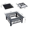 thumbnail image 2 of Outsunny 32Inch Outdoor Square Fire Pit, 2 of 4