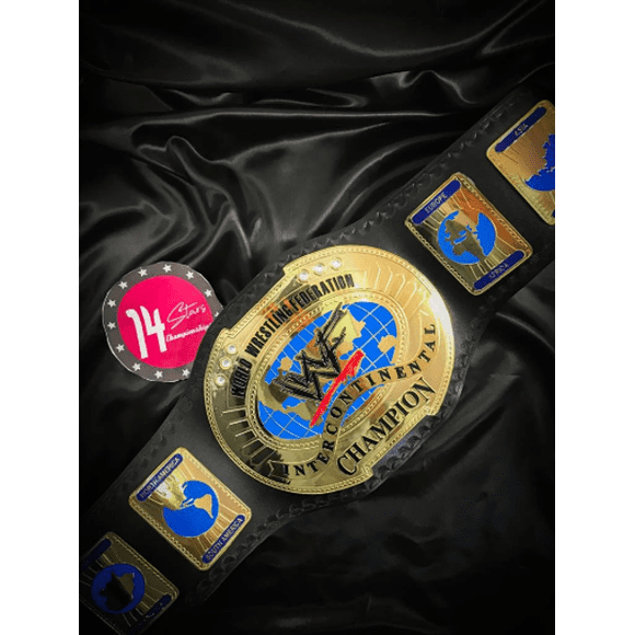 WWF Attitude Era Oval Intercontinental Championship Replica Adult Size Belt