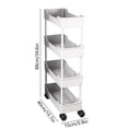 thumbnail image 3 of ZZkhGO Storage Cart, Multi Layer Mobile Storage Rack with Wheels, Easy Assembly Rolling Utility Cart for Living Room Bedroom Bathroom Kitchen, 3 of 7