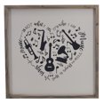 thumbnail image 1 of Instruments de Musique en Forme de Cœur Carrés Décoration Murale en Bois, 1 of 5