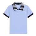 thumbnail image 1 of WEIYLL Boys Polo Shirts Short Sleeve Button Down Patchwork Closure Comfortable Soft Fabric Graphic Tops for 3-4 Years, 1 of 2