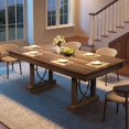 thumbnail image 2 of BeesClover Industrial Dining Table for 6-8 with 2 Drawers, 71-Inch Wood Kitchen Table with Large Tabletop & Sturdy Frame, Rectangular Dining Room Table for Dinner, Living Room, 2 of 9