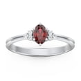 thumbnail image 2 of Birthstone Oval Ring with Shoulder Accents - Garnet (January), 2 of 5