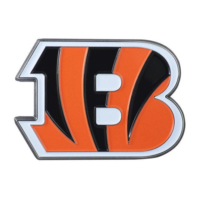 Tapis d'Éventail Emblème 22545 NFL Cincinnati Bengals Logo; Peint; Chrome Robuste