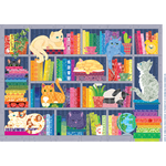 Cobble Hill 500 Piece Puzzle - Rainbow Cats - Sample Poster Included