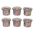 thumbnail image 2 of Tealight Holder, Exquisite Candlestick Mini Flowerpot Dustproof Brown Mosaic 6Pcs  For Wedding, 2 of 8