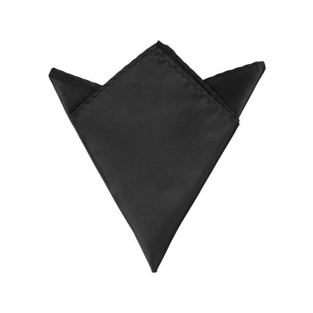 INSPIRE CHIC Men's Pocket Squares Solid Color Handkerchiefs Black One Size