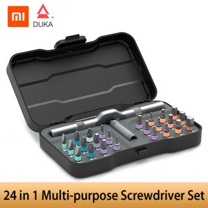 Amdohai DUKA RS1 Jeu de tournevis 24 en 1 Tournevis à cliquet polyvalent S2 Ensemble d'outils pour bits magnétiques DIY Boîte à outils de réparation pour les appareils à usage domestique