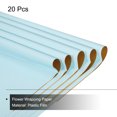 thumbnail image 3 of Unique Bargains Double Sided Color Flower Wrapping Paper Light Blue+Gold 22.8'x22.8' Waterproof 20 Pack, 3 of 5