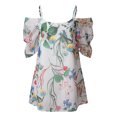 thumbnail image 4 of CEHVOM Robe d'Été Décontractée de Plage à Bretelles pour Femme, Petite, à Imprimé Floral, 4 of 5