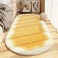 thumbnail image 2 of VogueV Faux Sheepskin Rug - Soft Cream Bedroom Carpet for Floor Decor Yellow, 2 of 4