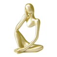thumbnail image 1 of GUOOL Abstrait Sculpture Fait Main Résine Pensée Homme Maison r Ative Figure Main Or Droite, 1 of 9