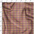 thumbnail image 3 of Soimoi Purple Heavy Canvas Fabric Gingham Check Decor Fabric Printed Yard 58 Inch Wide, 3 of 5