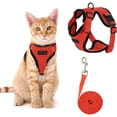 thumbnail image 4 of Yunuuuoa Adjustable Pet Harness Leash Set Soft Breathable Mesh Vest Walking Gear for Cats and Dogs Escape Proof Reflective Padded Control for Outdoor Travel Training, 4 of 6