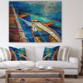 thumbnail image 4 of Design Art - Boats and Pier in Blue Shade, 4 of 5