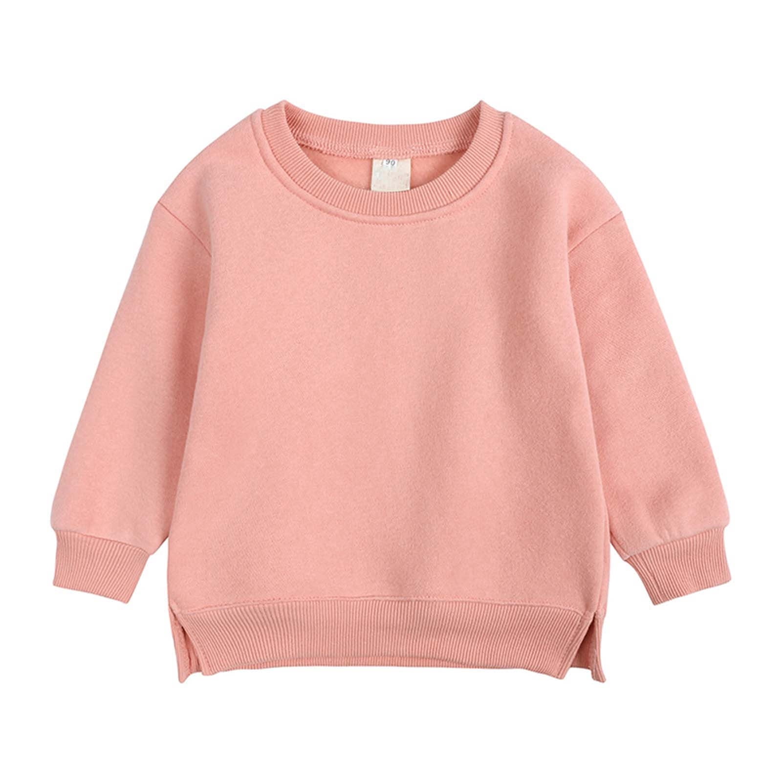 Manteaux pour Filles Garçons Manteau Chandail Col Rond Petit Moyen Chandail Molleton Uni