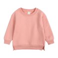 thumbnail image 1 of Coats for Girls Boys Sweater Coat Round Neck Small Medium Pullover Solid Fleece, 1 of 8