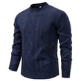 thumbnail image 2 of LIaqionyy Big and Tall Sweater for Mens Crew Neck Knit Pullover Long Sleeve Warm Tops Fall Winter Sweaters, 2 of 4