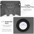 thumbnail image 4 of Gymax 2PCS HDPE Tall Adirondack Chair Barstools Connecting Tray Yard Footstool Gray, 4 of 5