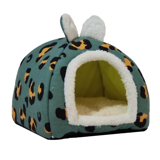 Cat House Cat Bed Furniture Kennel Sleeping Washable for Cats or Small Dogs Soft Blue Medium