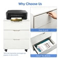 thumbnail image 4 of 3-Drawer Wood Mobile File Cabinet with Lockable Wheels, Widened Under Desk Vertical Filing Cabinets for Home Office Legal Files, A4 Letter Size Documents, 4 of 8