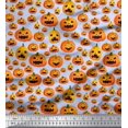 thumbnail image 1 of Soimoi Cotton Poplin Fabric Pumpkin Halloween Printed Fabric 1 Yard 42 Inch Wide, 1 of 3