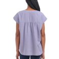 thumbnail image 2 of Splendid Haut pour Femme en Mélange de Lin, Bleu, Taille : L, 2 of 2