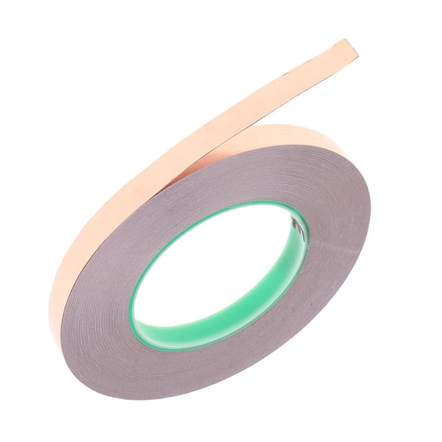 veasfak 50 m / Rouleau Ruban EMI Feuille Ruban Adhésif Ruban de Protection Auto-Adhésif Feuille de Cuivre 15mm