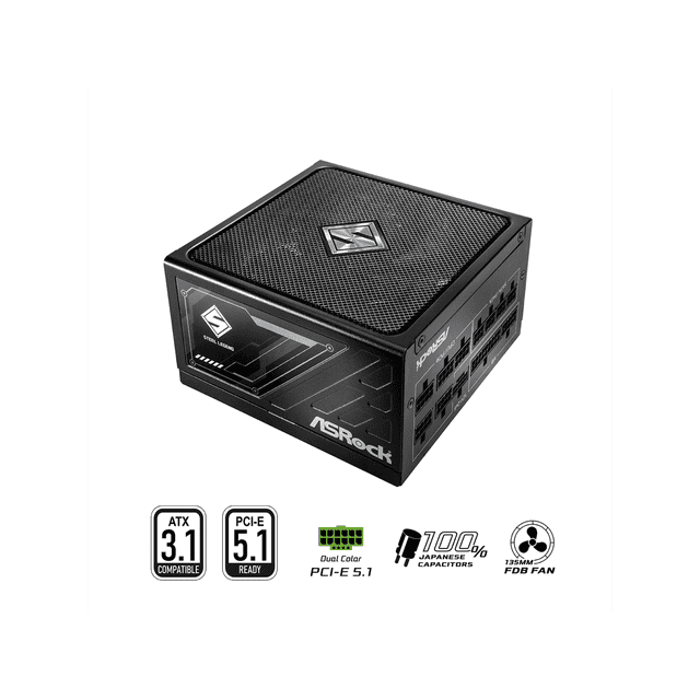 ASRock SL-850G 850 W ATX3.1 et PCIe5.1 80 PLUS Certifié Or Alimentation Modulaire Complète