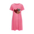 thumbnail image 1 of RXMEKW Chemise de Nuit Ample à Manches Courtes pour Femmes avec Imprimé sur la Poitrine en Polyester Spandex, 1 of 5