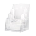thumbnail image 1 of LCXmlly Acrylic A5 Document Rack Clear Acrylic 3 Tier Brochure Holder Wall Mount Countertop Brochure Display Stand with Divider for Flyers and Booklets, 1 of 8