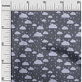 thumbnail image 1 of oneOone Cotton Poplin Fabric Raindrop & Clouds Nature Print Fabric by Yard 42 Inch Wide, 1 of 1