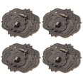 thumbnail image 4 of Shisuyan Drawer Decorative Hasp Latch Zinc Alloy 4Pcs 3.73X2.87X0.47in, 4 of 9