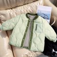 thumbnail image 2 of MIASHUI Kids Winter Jackets Boys Girls Solid Color Crew Neck Down Jacket Warm Tops,Green,2-3 Years, 2 of 5