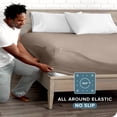 thumbnail image 3 of Bare Home Fitted Sheet - Premium 1800 Collection - Deep Pocket - Ultra-Soft Wrinkle Resistant - Twin XL, Taupe, 3 of 7