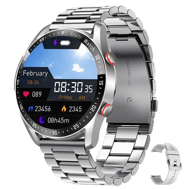 EGNMCR Bluetooth Call Smartwatch Stainless Steel Strap Watch Wrist watch
